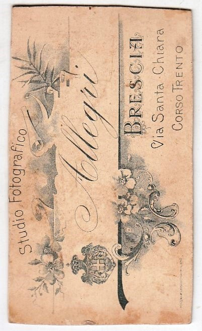 CV- FOTOGRAFIA - FOTO D'EPOCA STUDIO FOTOGRAFICO ALLEGRI BRESCIA - RVSz42