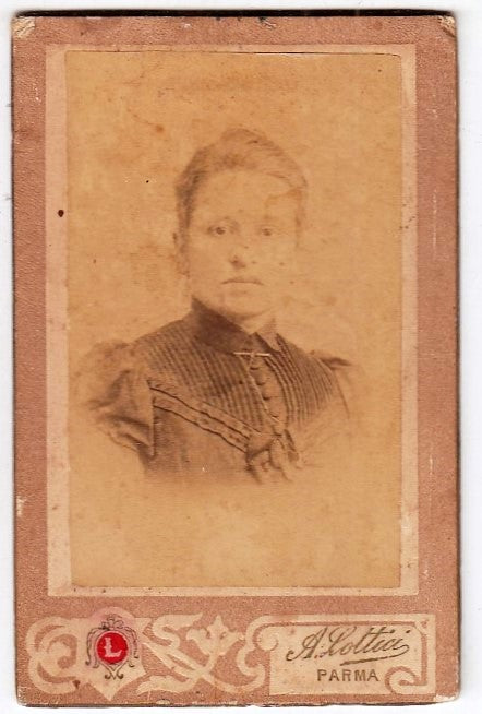 CV- FOTOGRAFIA - FOTO D'EPOCA SU CARTONCINO RIGIDO- ARISTO LOTTICI PARMA- RVSz43