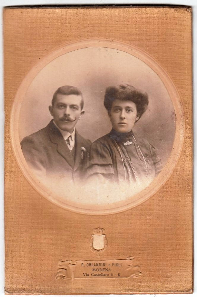 CV- FOTOGRAFIA - FOTO D'EPOCA SU CARTONCINO- P. ORLANDINI E FIGLI MODENA- RVSz57