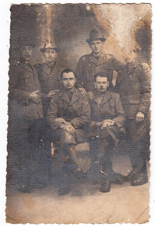 CV- FOTOGRAFIA - FOTO D'EPOCA - SOGGETTO SOLDATI IN POSA WWI- RVSz59