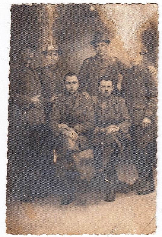 CV- FOTOGRAFIA - FOTO D'EPOCA - SOGGETTO SOLDATI IN POSA WWI- RVSz59