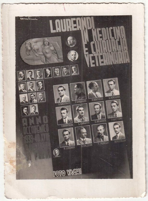 CV- FOTOGRAFIA LAUREANDI MEDICINA VETERINARIA PARMA 1939 1940 FOTO VAGHI- RVSz62