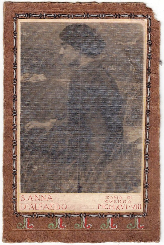 CV- FOTOGRAFIA - FOTO D'EPOCA- S. ANNA D'ALFREDO ZONA GUERRA MCMXVI-VIII- RVSz64