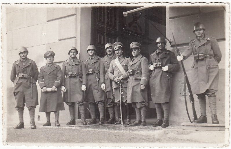 CV- CARTOLINA POSTALE - SOLDATI E UFFICIALI ROSOLINO PIO PALERMO 1937 - RVSz65