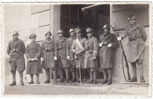 CV- CARTOLINA POSTALE - SOLDATI E UFFICIALI ROSOLINO PIO PALERMO 1937 - RVSz65