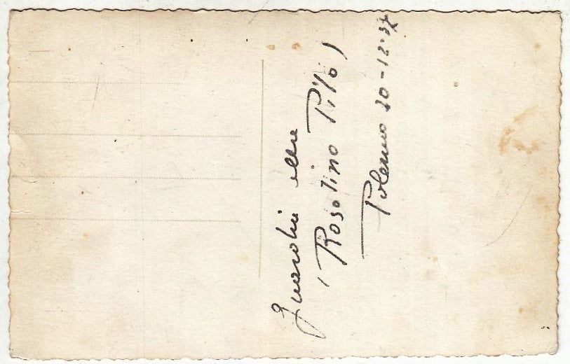 CV- CARTOLINA POSTALE - SOLDATI E UFFICIALI ROSOLINO PIO PALERMO 1937 - RVSz65