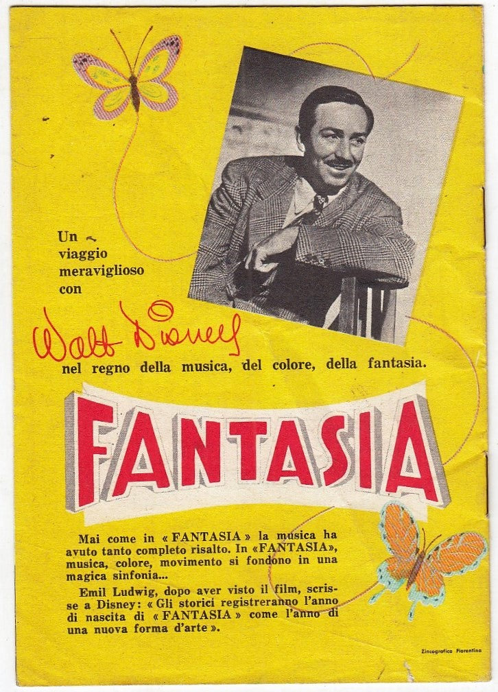 CV- LIBRETTO PROGRAMMA WALT DISNEY presenta FANTASIA - RVSz87