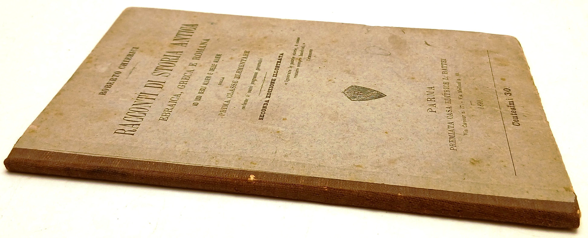 Racconti storia antica ebraica greca romana- Chierici- Battei Parma- 1890-ZFS109