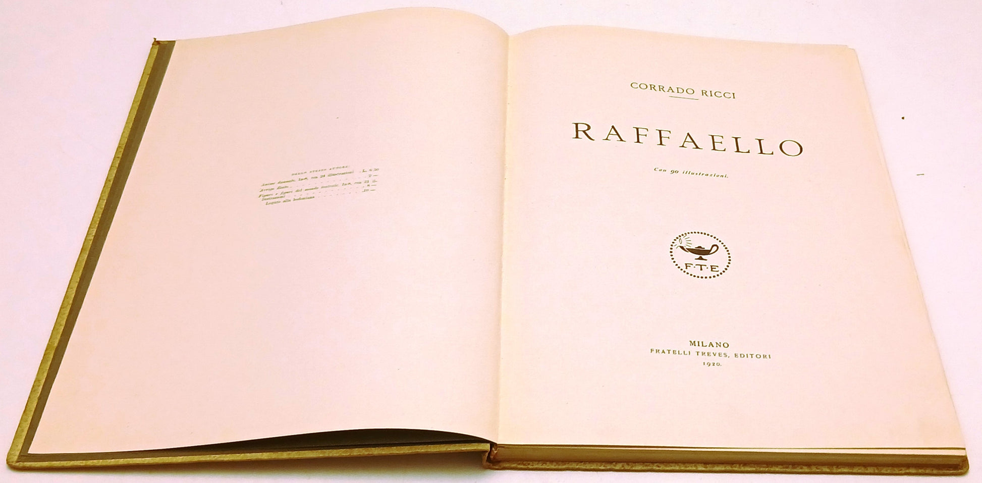 Raffaello - Corrado Ricci - Fratelli Treves - 1920 - con illustrazioni - YFS531