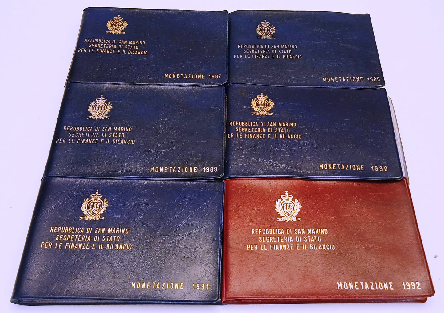 CM- MONETE - SAN MARINO LIRE EURO- DIVISIONALE COLLEZIONE 1987/2002 CON ASTUCCIO