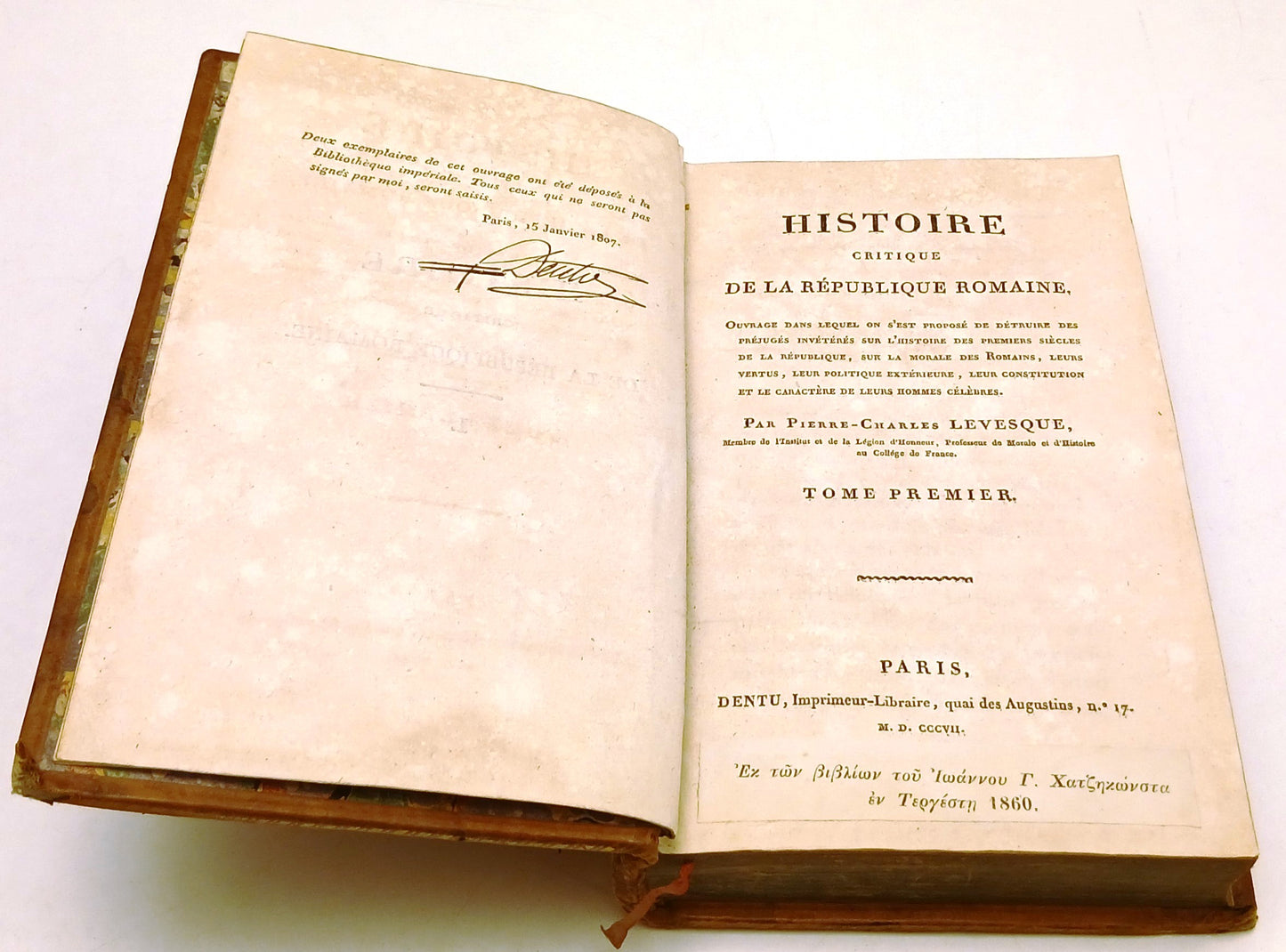 Histoire de la Republique Romaine 3 volumi- Pierre Charles Levesque- 1860-XFS154
