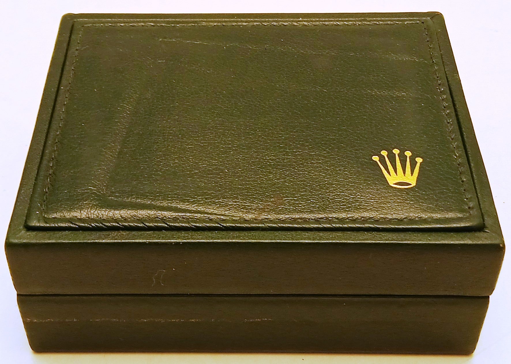 CV- Scatola vuota originale per orologio ROLEX legno e pelle- 12,7x10x5 - ZFS200