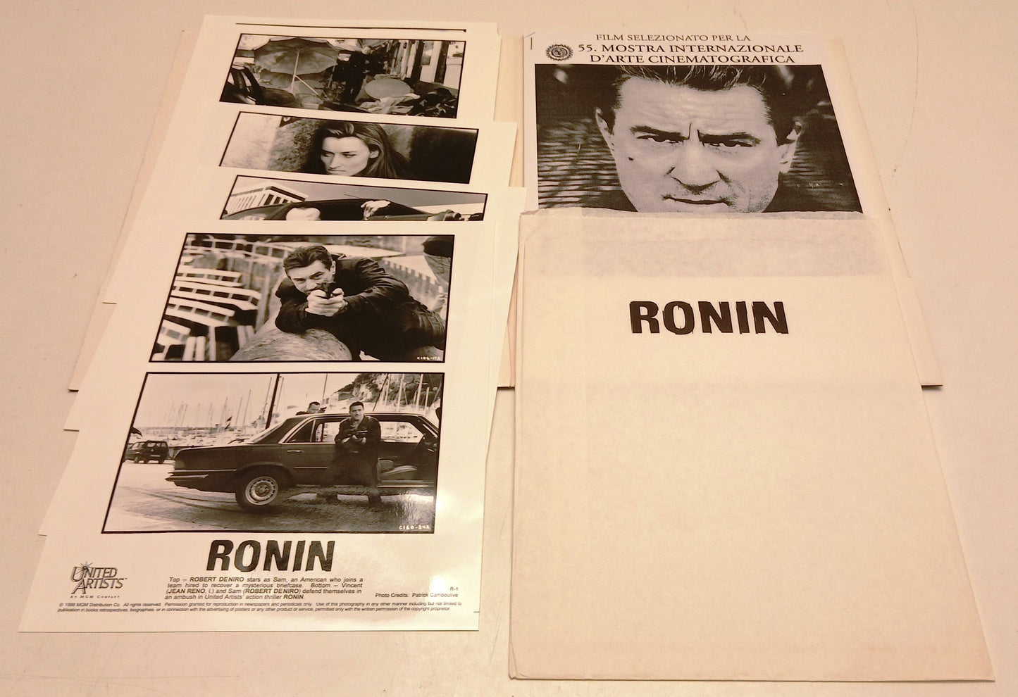 Cartella Stampa Film RONIN di John Frankenheimer con Robert DeNiro - RVSa962