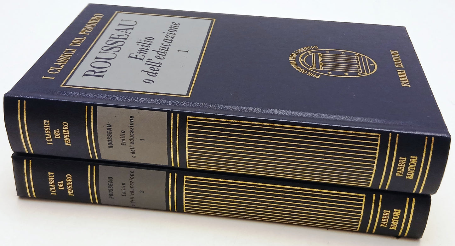 Emilio e dell'educazione 2 voll - Rousseau - Fabbri Classici del pensiero - XFS