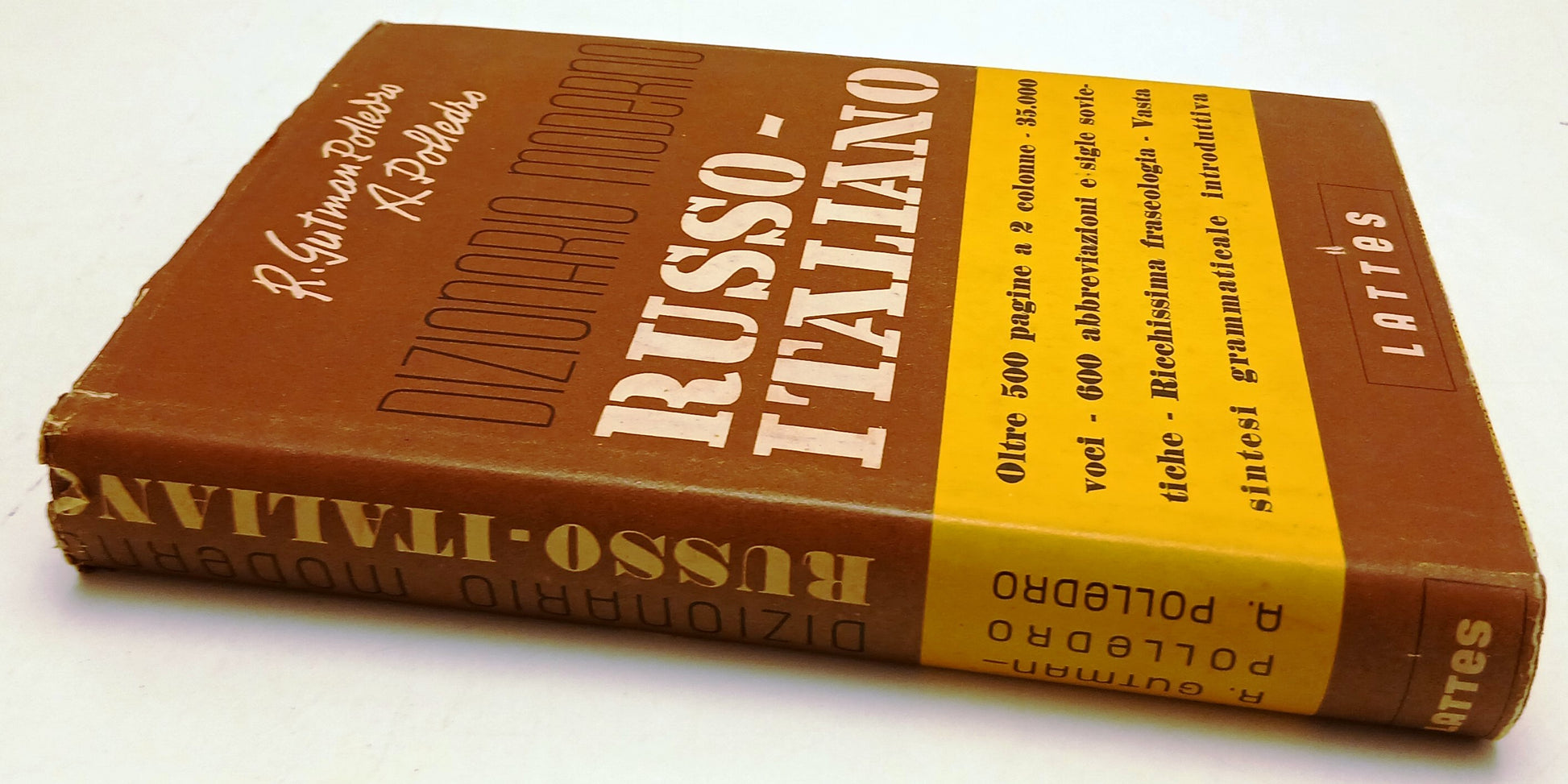LZ- DIZIONARIO MODERNO RUSSO-ITALIANO - GUTMAN-POLLEDRO- LATTES- 1949- CS- ZFS83