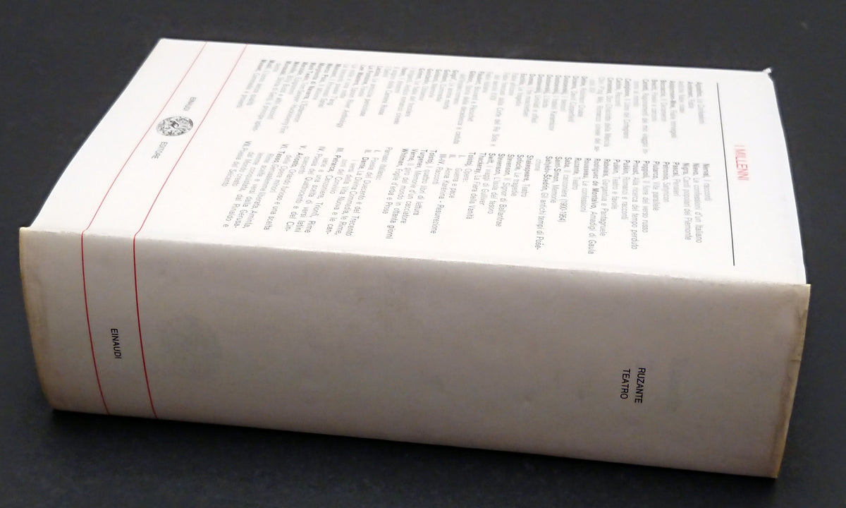 Teatro- Ruzante- Einaudi I Millenni- 1a ed. dic-1967- cofanetto- XFS