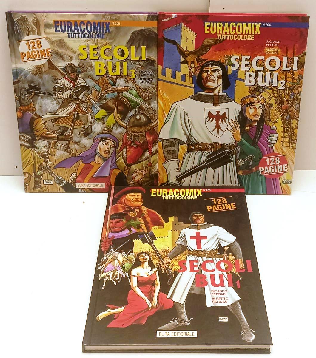 FV- EURACOMIX 203,204,205 SECOLI BUI 1/3 COMPLETA CARTONATI - SALINAS- EURA- P24