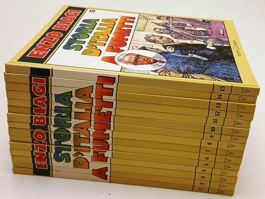 FZ- STORIA D'ITALIA A FUMETTI 1/15 COMPLETA- ENZO BIAGI- MONDADORI- 1988- C- N25