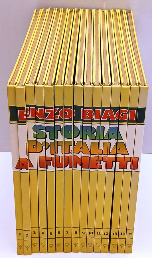 FZ- STORIA D'ITALIA A FUMETTI 1/15 COMPLETA- ENZO BIAGI- MONDADORI- 1988- C- N25