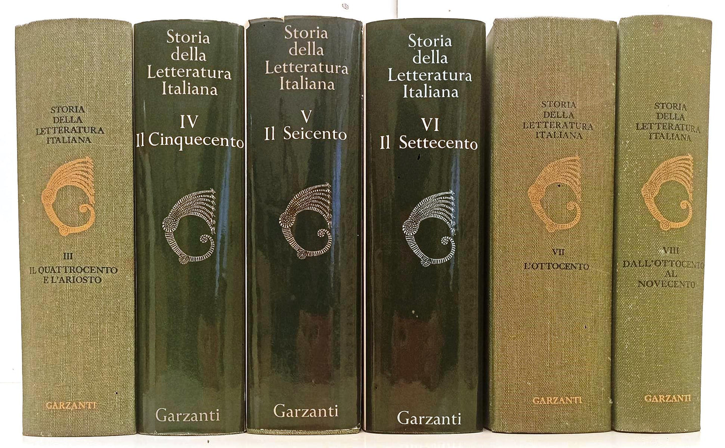 LS- STORIA LETTERATURA ITALIANA 6 VOLUMI III,IV,V,VI,VII,VIII - GARZANTI- BLCG18