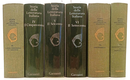 LS- STORIA LETTERATURA ITALIANA 6 VOLUMI III,IV,V,VI,VII,VIII - GARZANTI- BLCG18