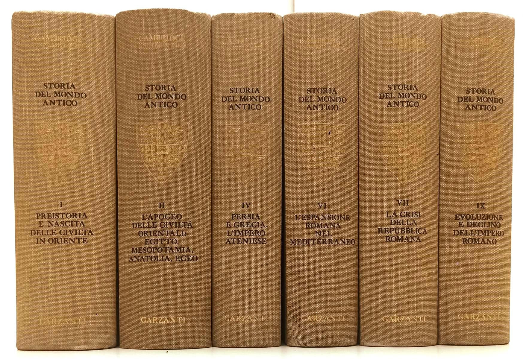 LS- STORIA DEL MONDO ANTICO 6 VOLUMI I,II,IV,VI,VII,IX OFFERTA- GARZANTI- BLCP43