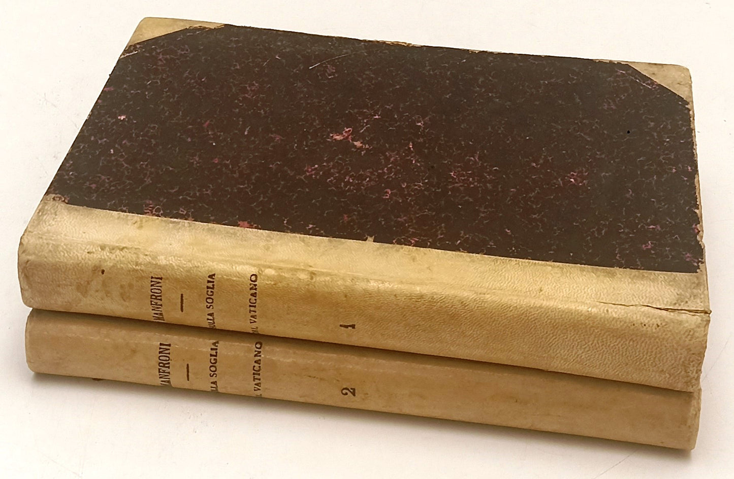 LS- SULLA SOGLIA DEL VATICANO 2 VOLUMI - MANFRONI- ZANICHELLI--- 1920- C- YFS659