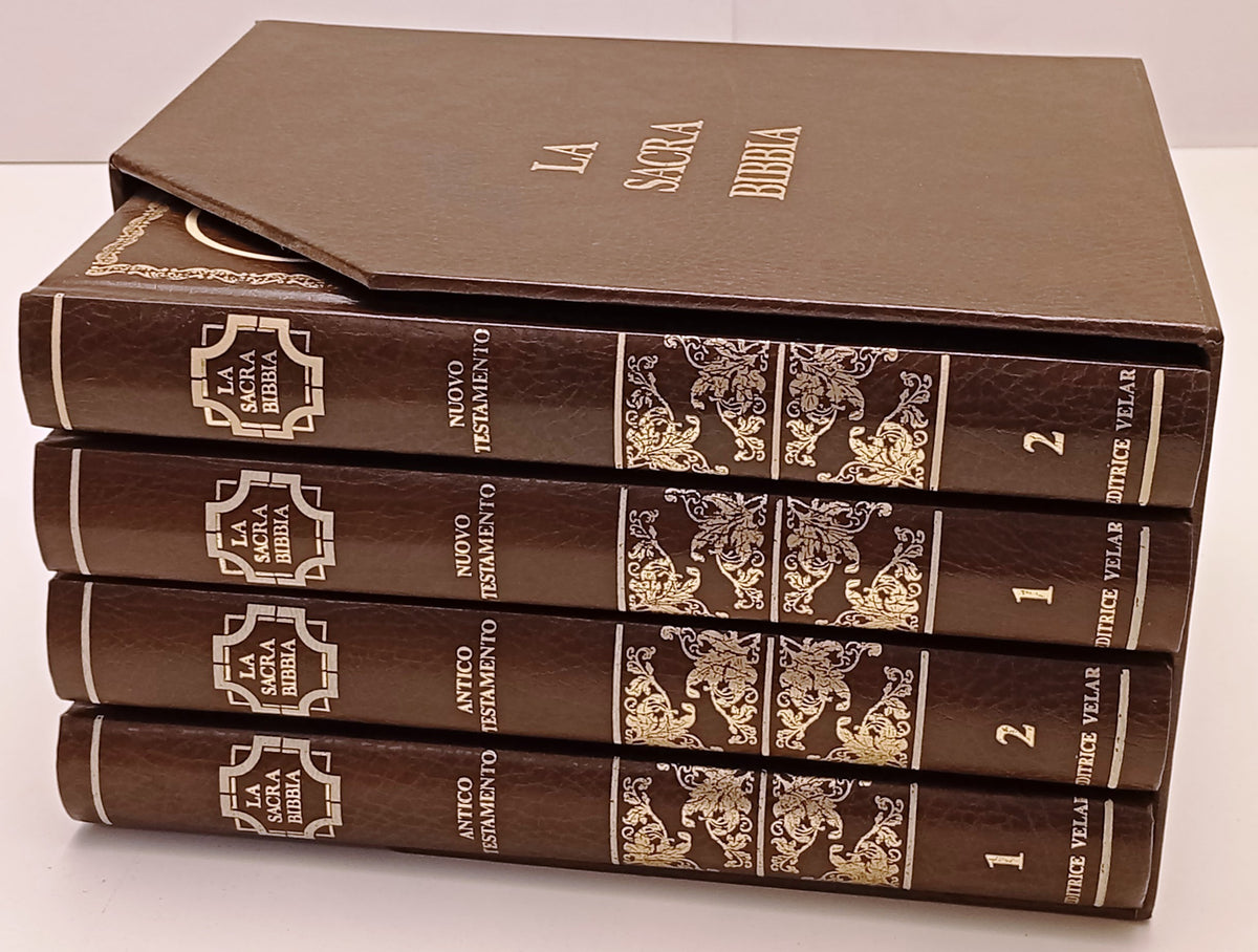 La Sacra Bibbia 4 volumi Antico e Nuovo Testamento - Velar - cofanetto - ZFS319