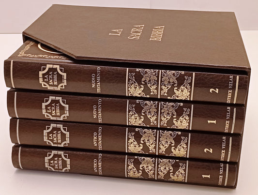 La Sacra Bibbia 4 volumi Antico e Nuovo Testamento - Velar - cofanetto - ZFS319