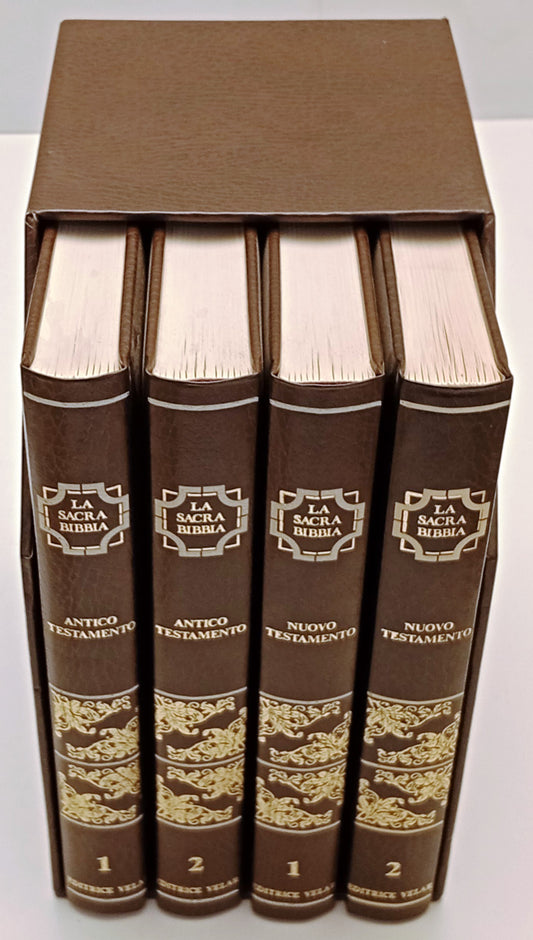 La Sacra Bibbia 4 volumi Antico e Nuovo Testamento - Velar - cofanetto - ZFS319