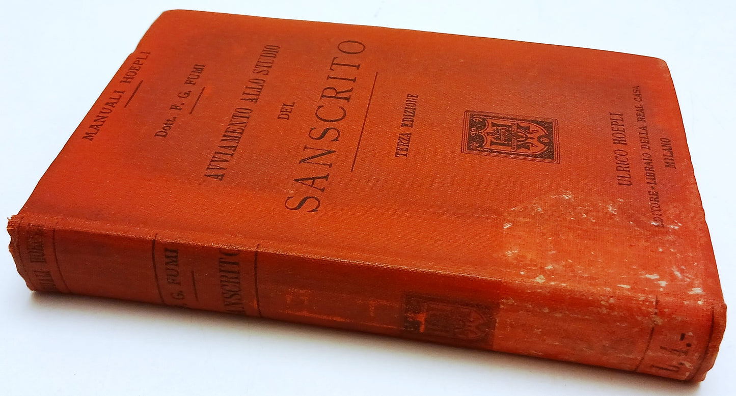 Avviamento allo studio del Sanscrito - Dott. F. G. Fumi - Hoepli Manuali
