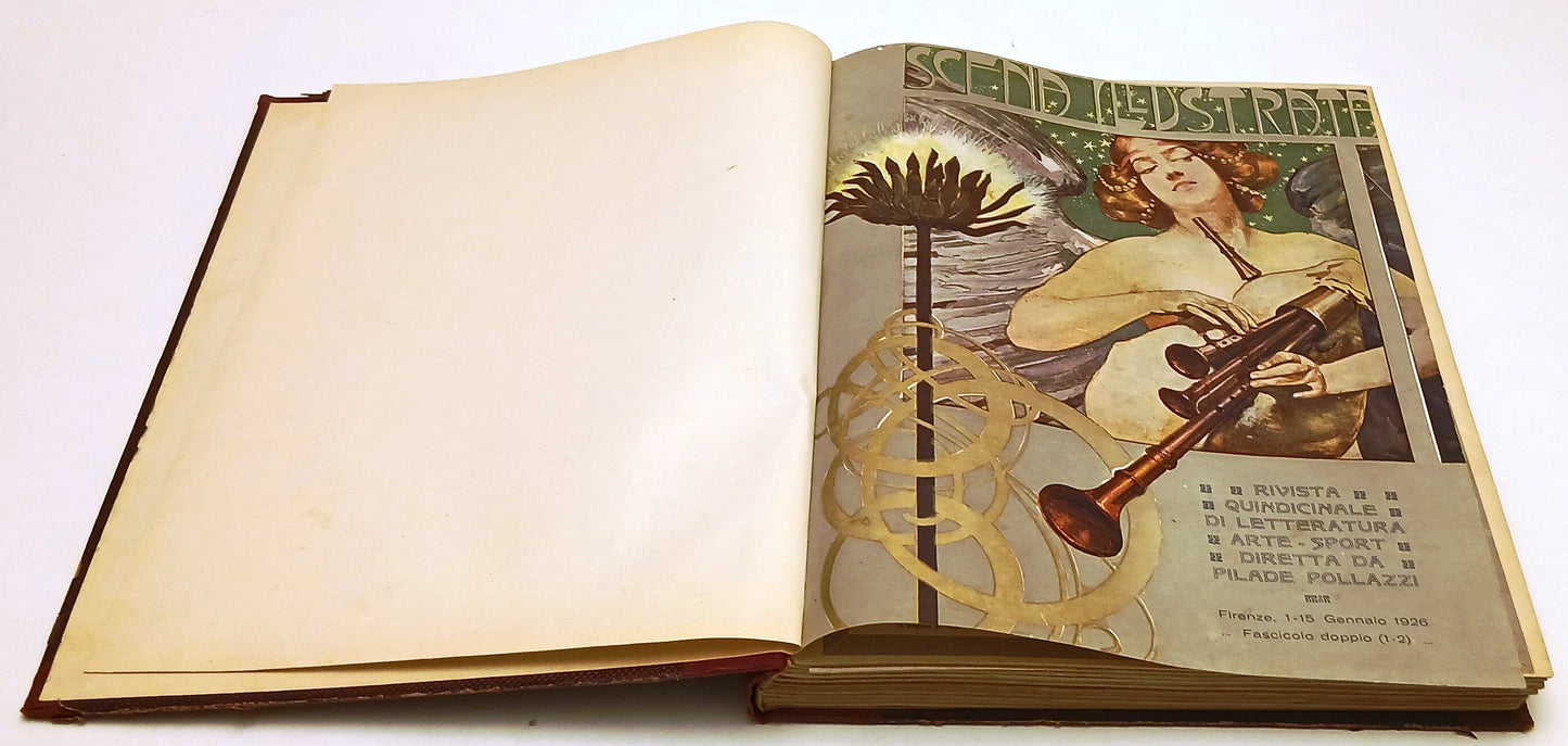 La Scena illustrata annata completa 1926- 12 fascicoli rilegati copertine-YFS878