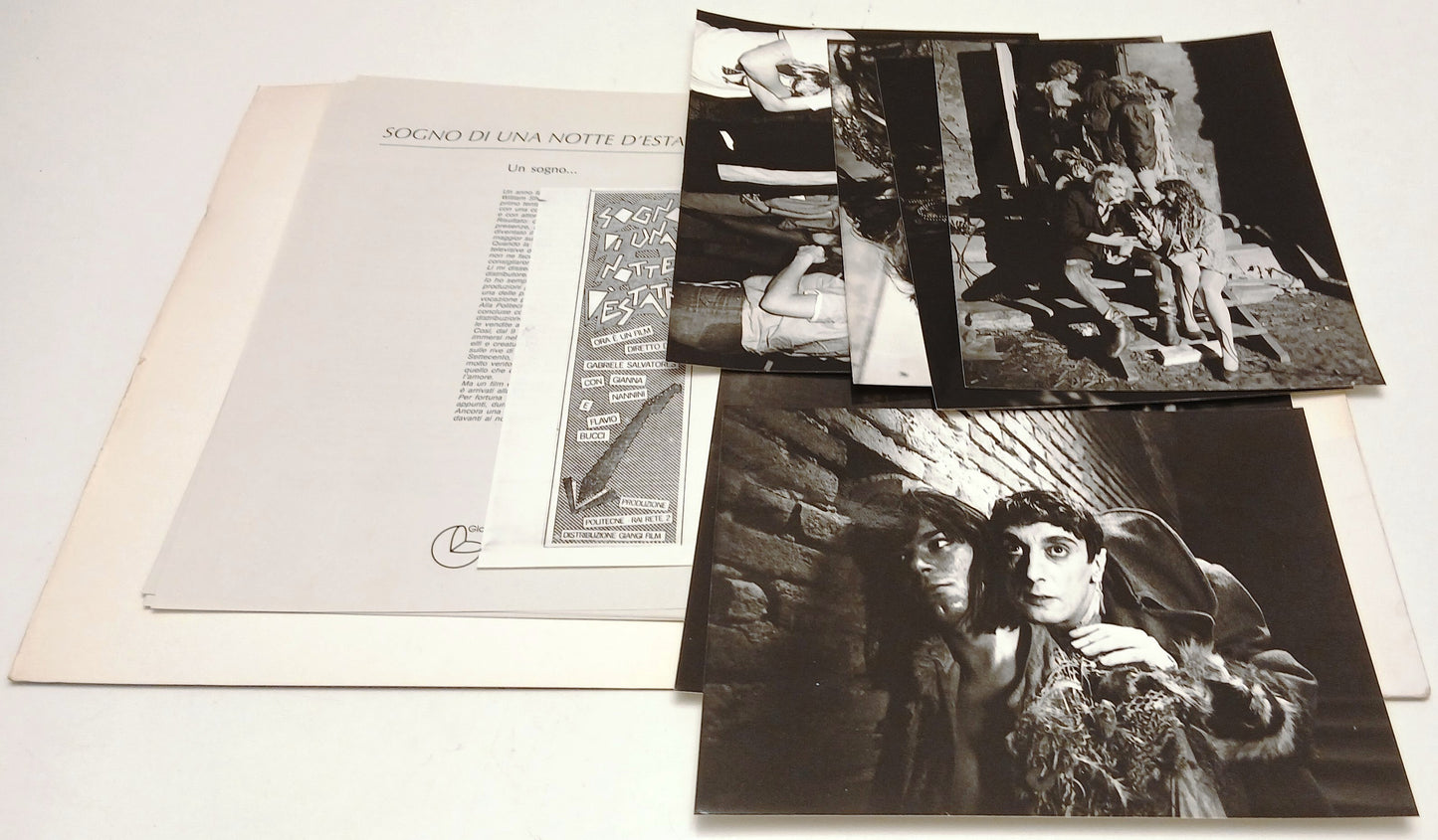 Cartella stampa film Sogno di una notte d'estate - Salvatores Nannini - RVSa844