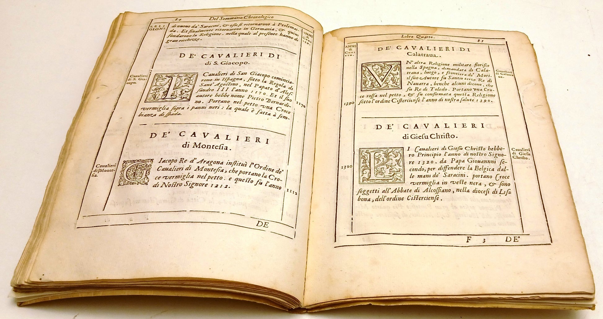 Sommario Chronologico del R.P.F. Paolo Morigia - cinquecentina 1592 - XFS81