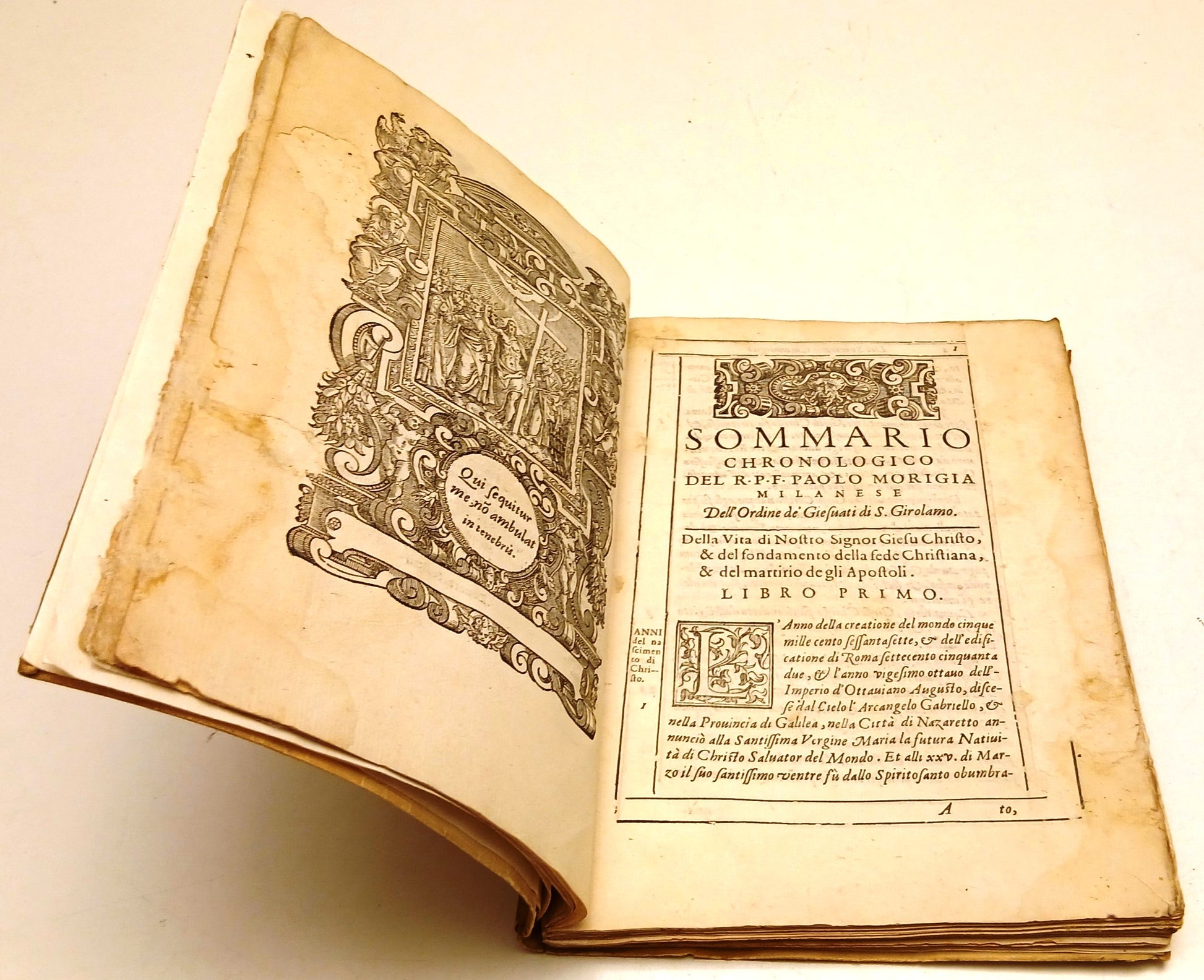 Sommario Chronologico del R.P.F. Paolo Morigia - cinquecentina 1592 - XFS81