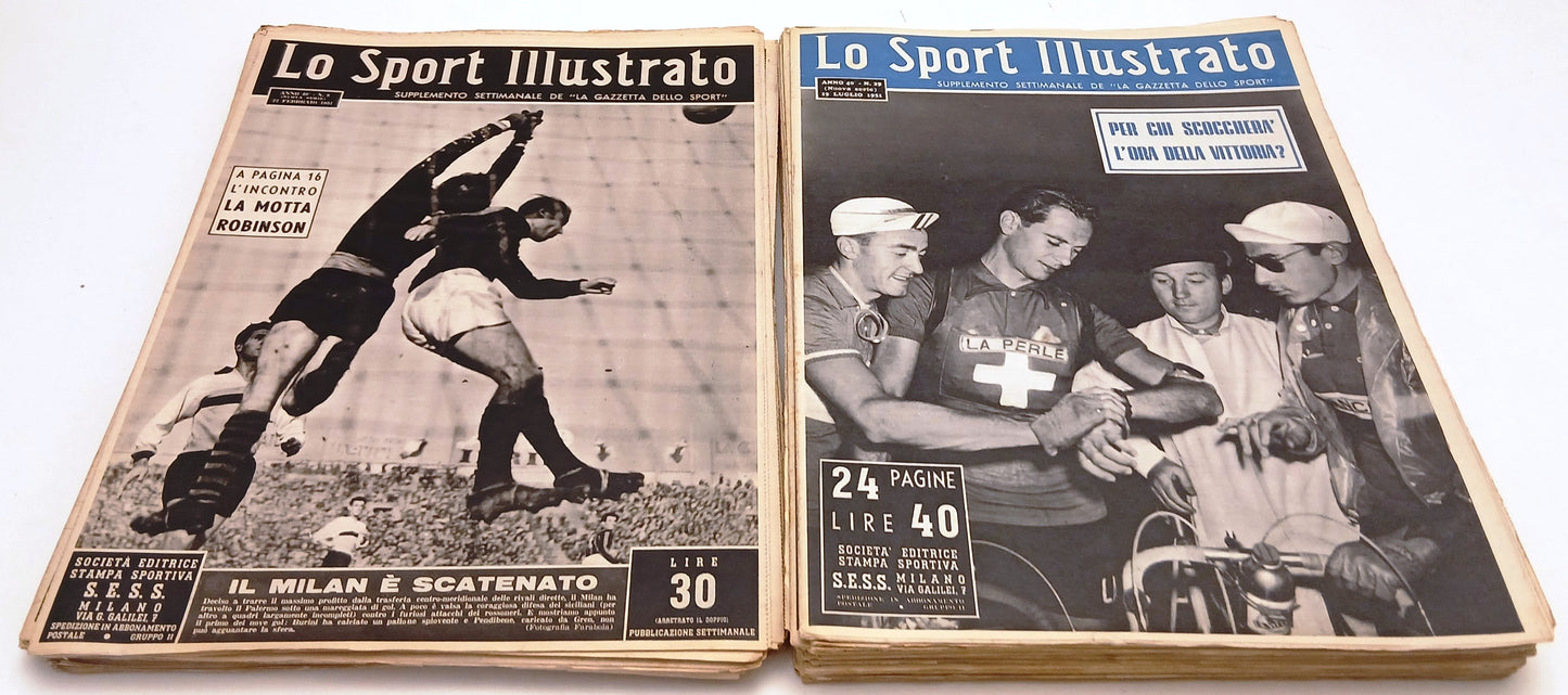 Lo Sport Illustrato 1951 Anno 40 nuova serie - annata completa 1/52 - YFS291