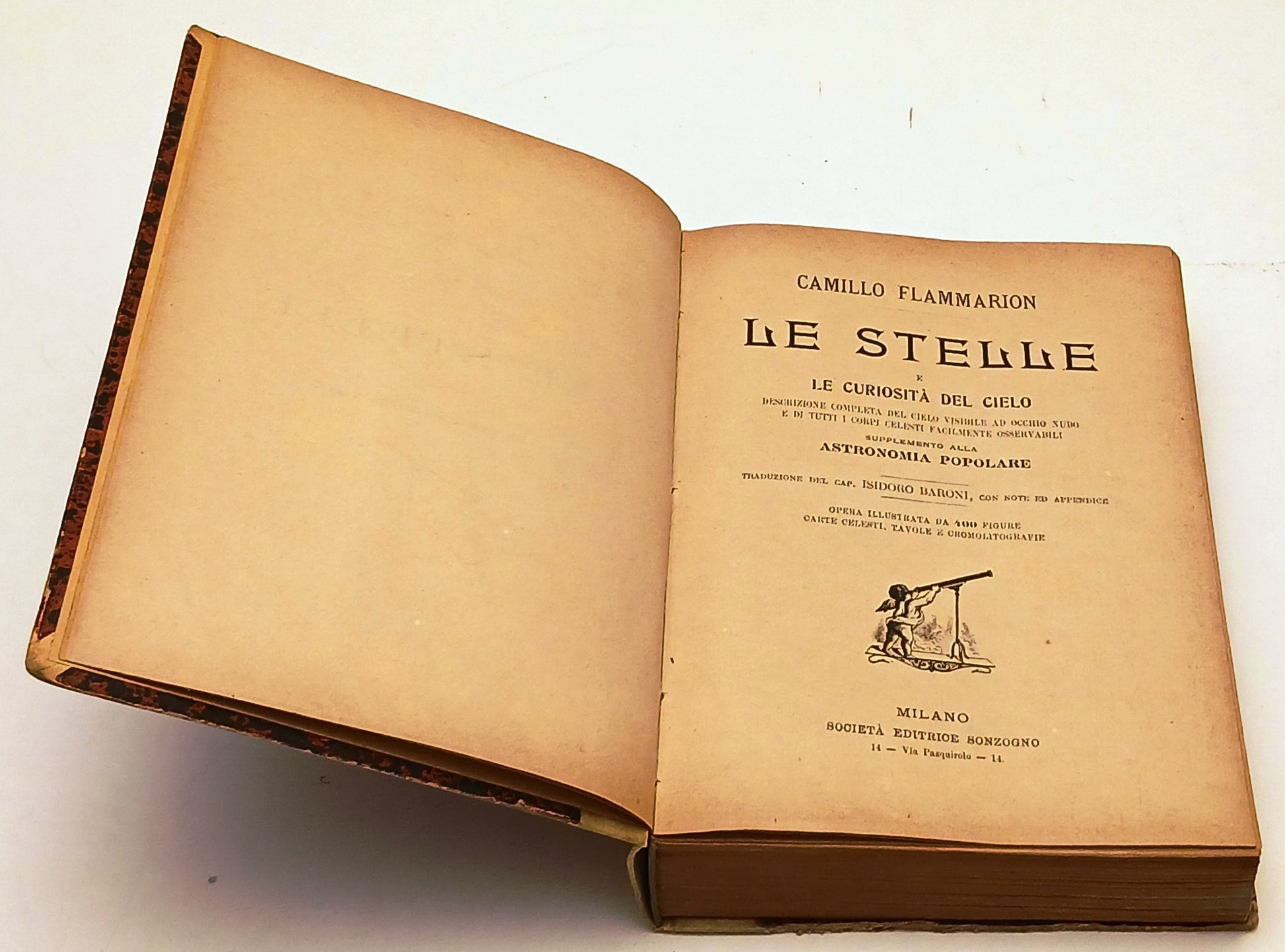 Le stelle e le curiosita' del cielo - Camillo Flammarion - Sonzogno - XFS54