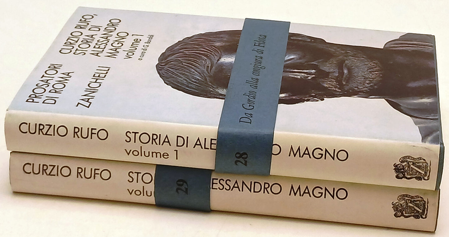 Alessandro Magno 2 volumi- Curzio Rufo- Zanichelli Prosatori Roma- 1a ed.-ZFS196