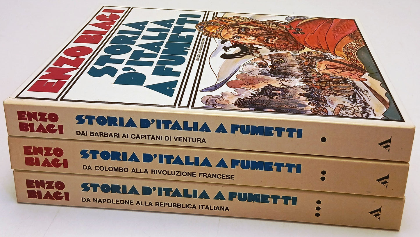 Storia d'Italia a Fumetti 3 volumi - Enzo Biagi - Mondadori - a fumetti - E26