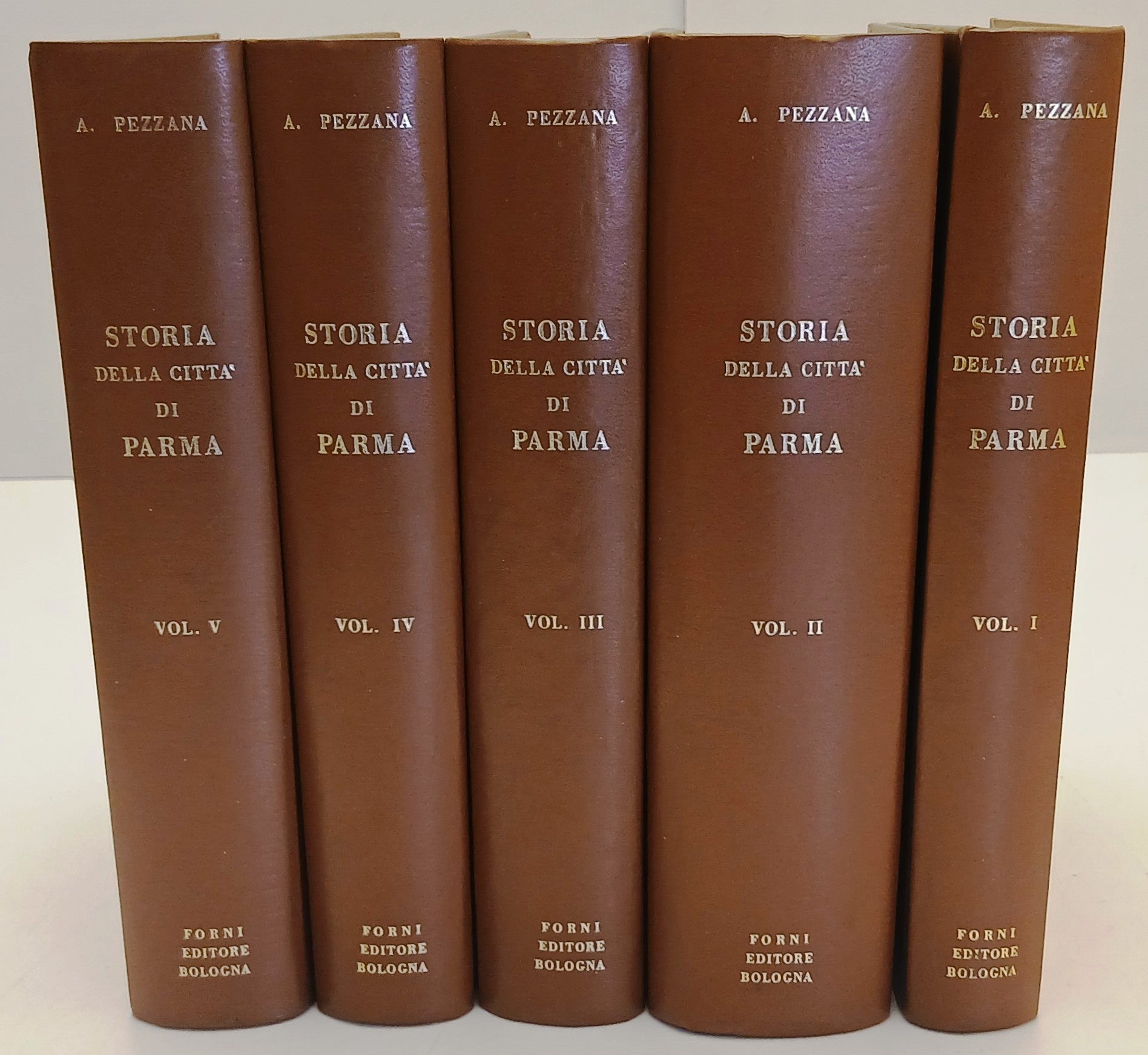 Storia della citta' di Parma 5 volumi - Angelo Pezzana - Forni Anastatica - WPR