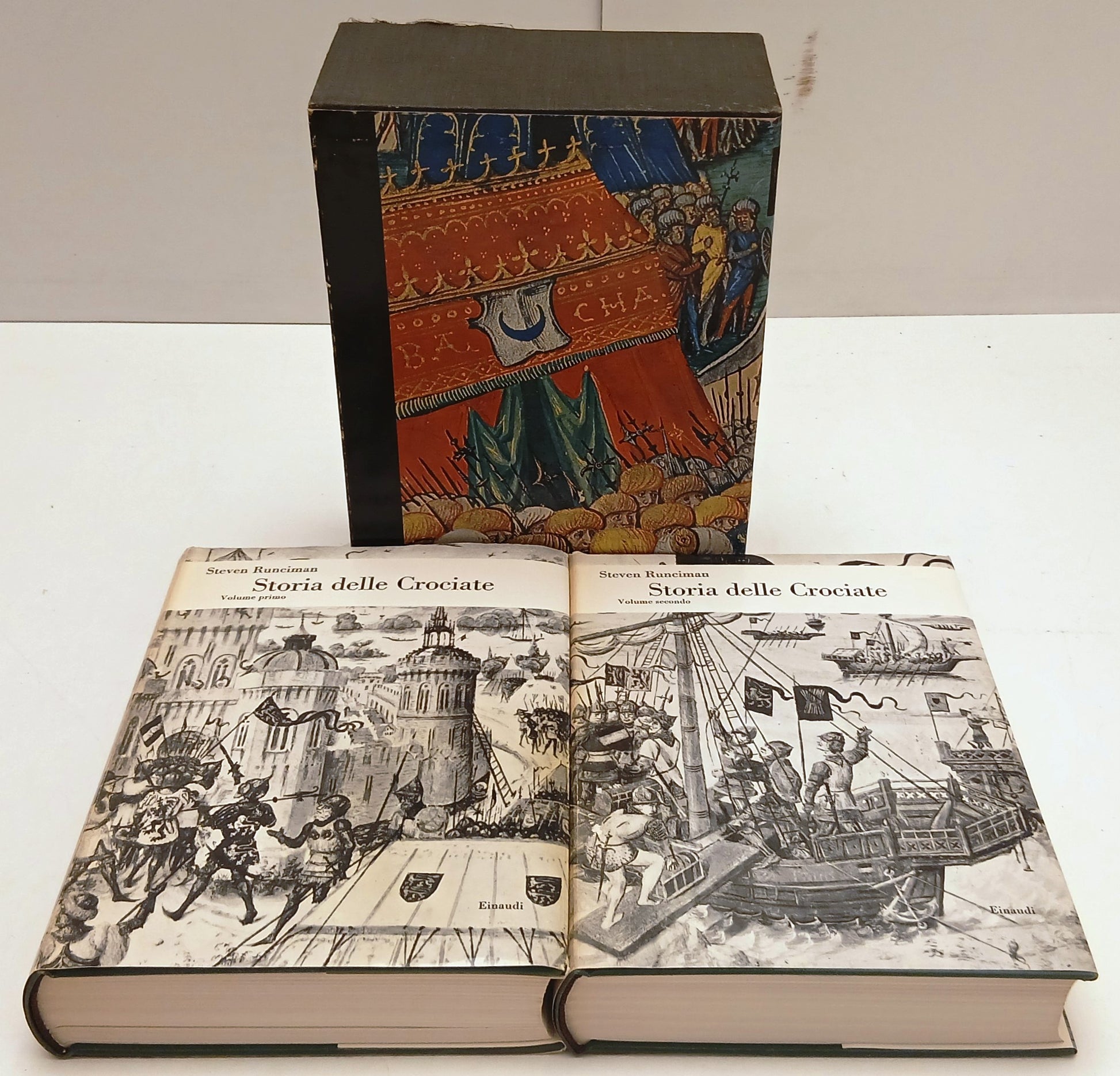 Storia delle Crociate 2 volumi- Steven Runciman- Einaudi- 1a ed.- cofanetto- XFS