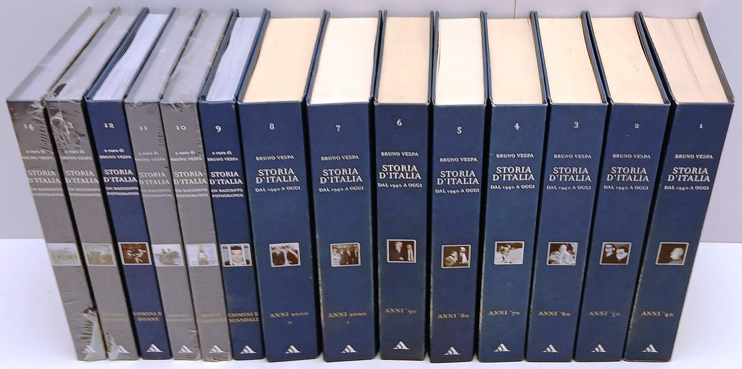 Storia d'Italia 1940 a oggi 14 volumi opera completa - Vespa- Mondadori- BLCP101