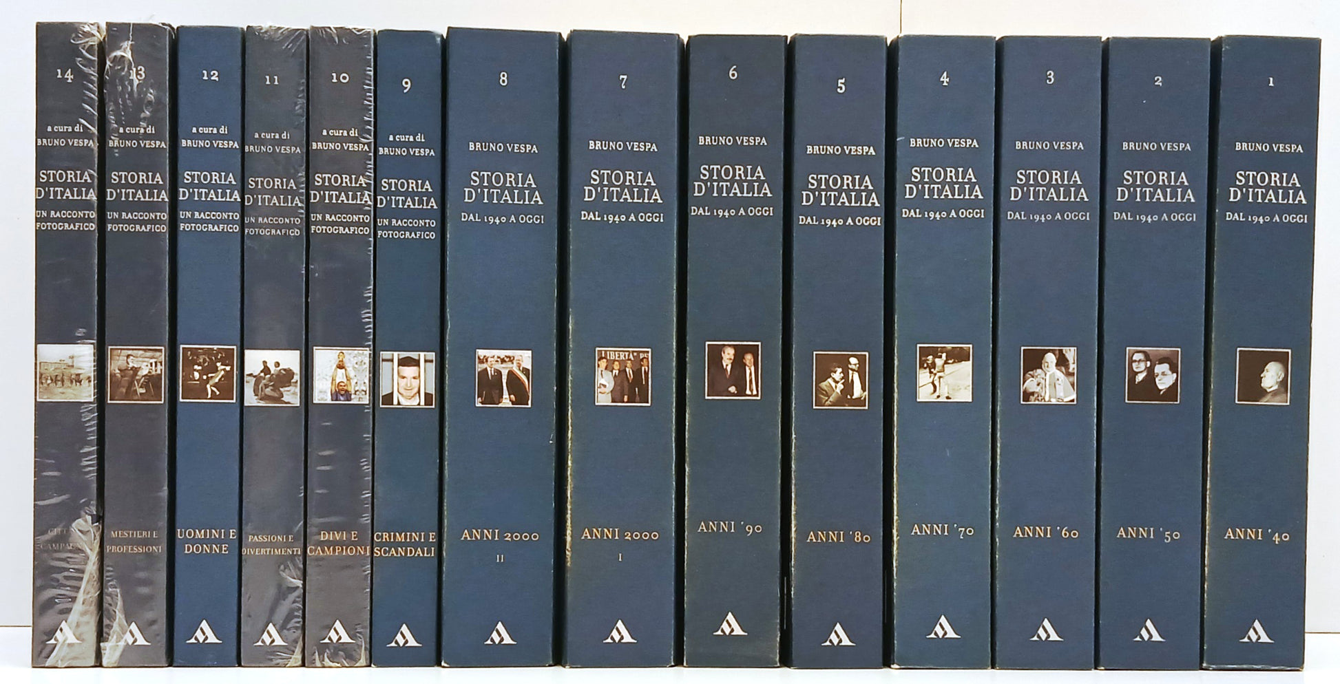 Storia d'Italia 1940 a oggi 14 volumi opera completa - Vespa- Mondadori- BLCP101