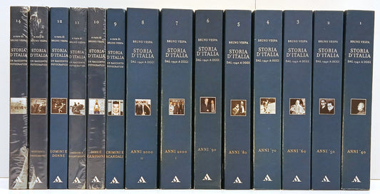 Storia d'Italia 1940 a oggi 14 volumi opera completa - Vespa- Mondadori- BLCP101