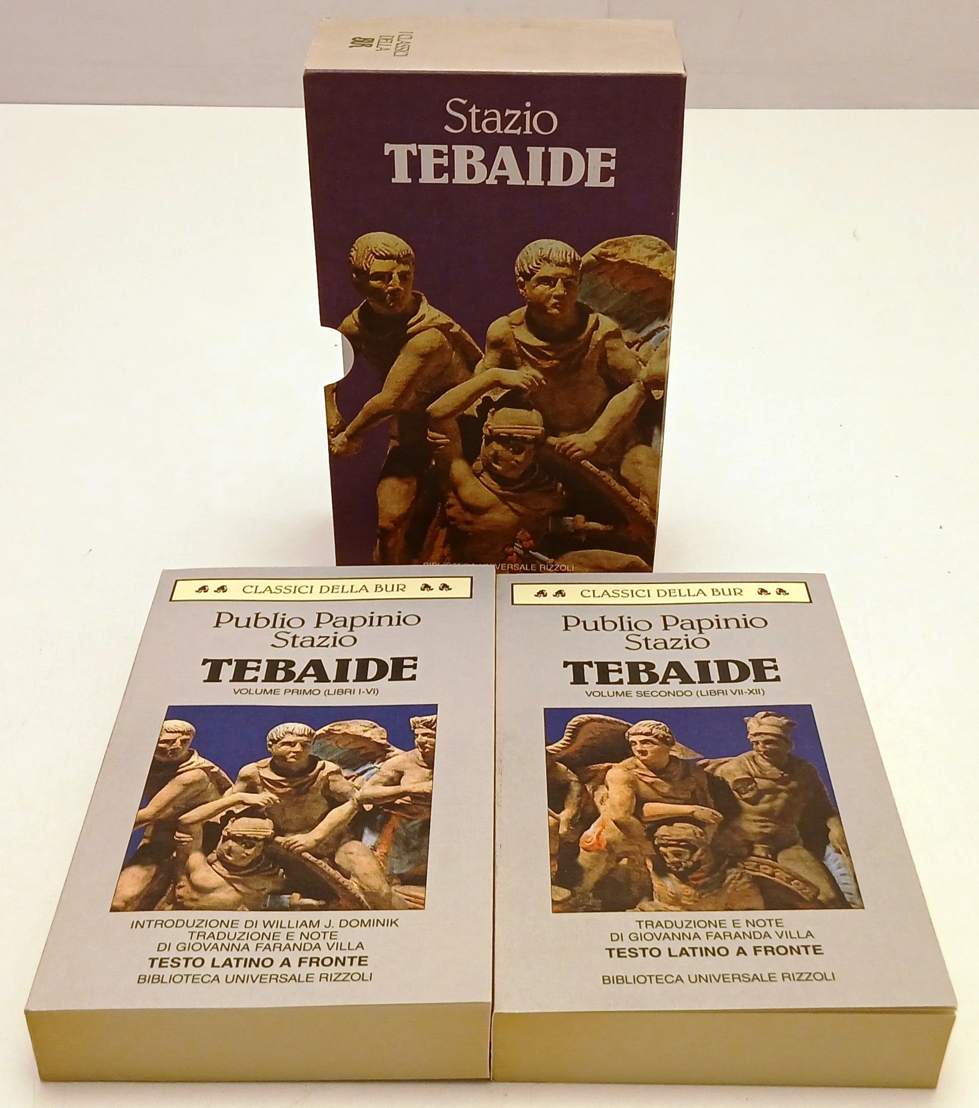 LN- TEBAIDE 2 VOLUMI - PUBLIO PAPINIO STAZIO- RIZZOLI- BUR- 1a ED.- 1998- B- XFS