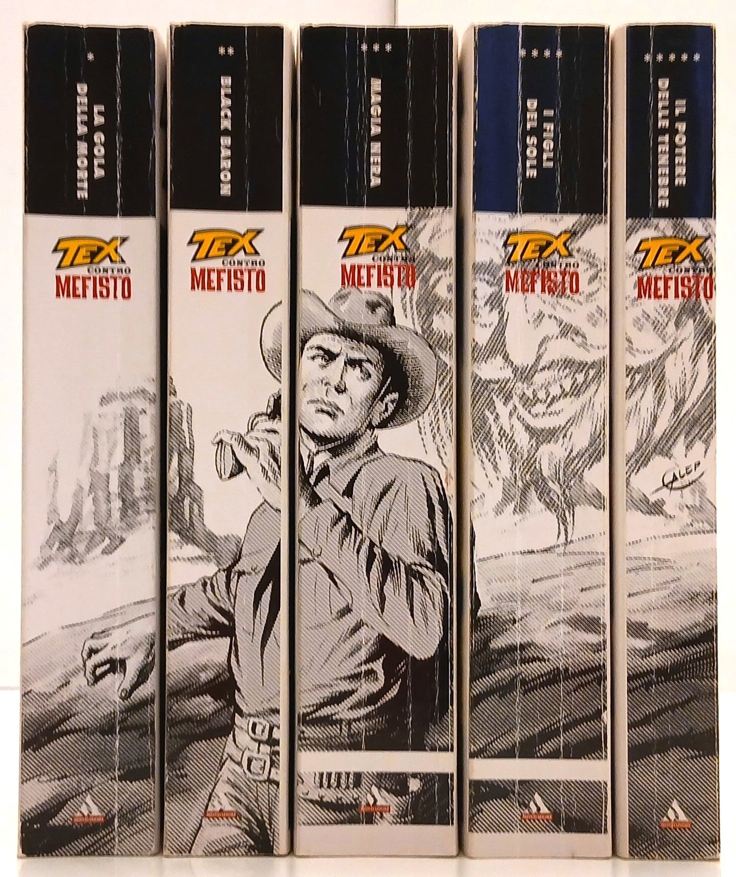 FB- TEX CONTRO MEFISTO 5 VOLUMI COMPLETA -- MONDADORI SUPERMITI - 2012 - B - N25