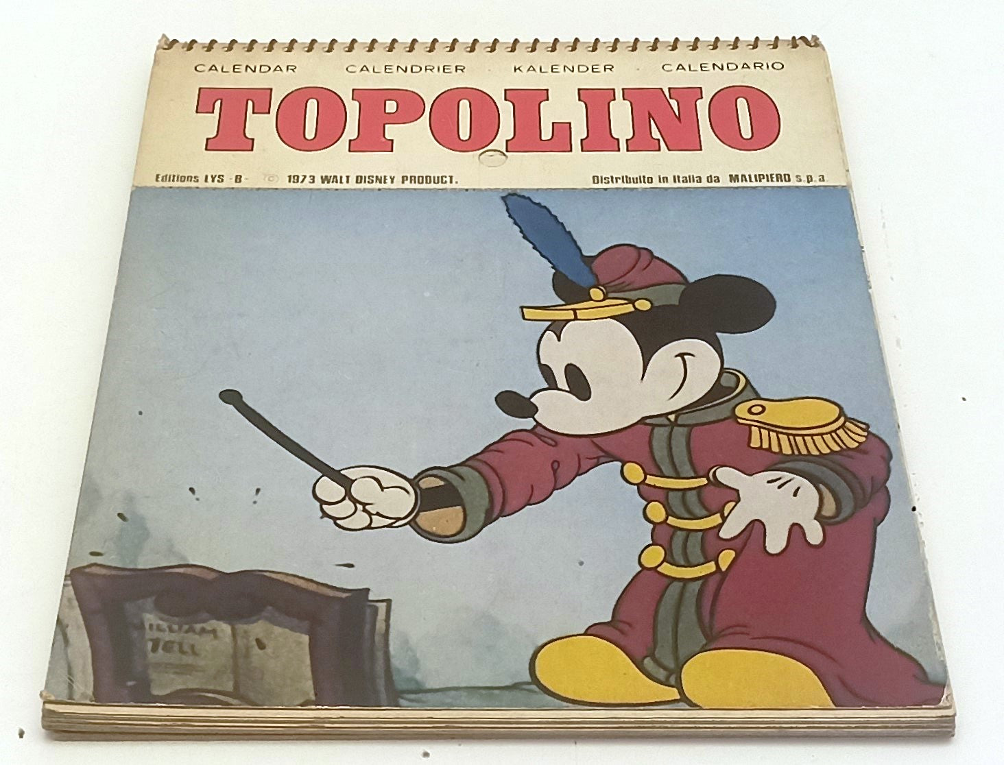 FD- TOPOLINO CALENDAR CALENDRIER KALENDER CALENDARIO 1974 - WALT DISNEY - XFS130