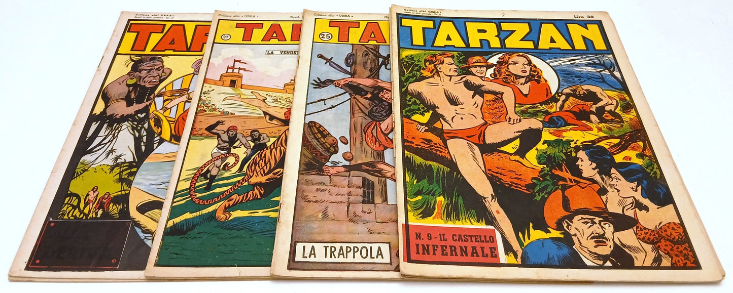 Tarzan lotto 10 numeri - Edizioni Mondiali Collana Albi Urra' - 1948 - RVSa1069