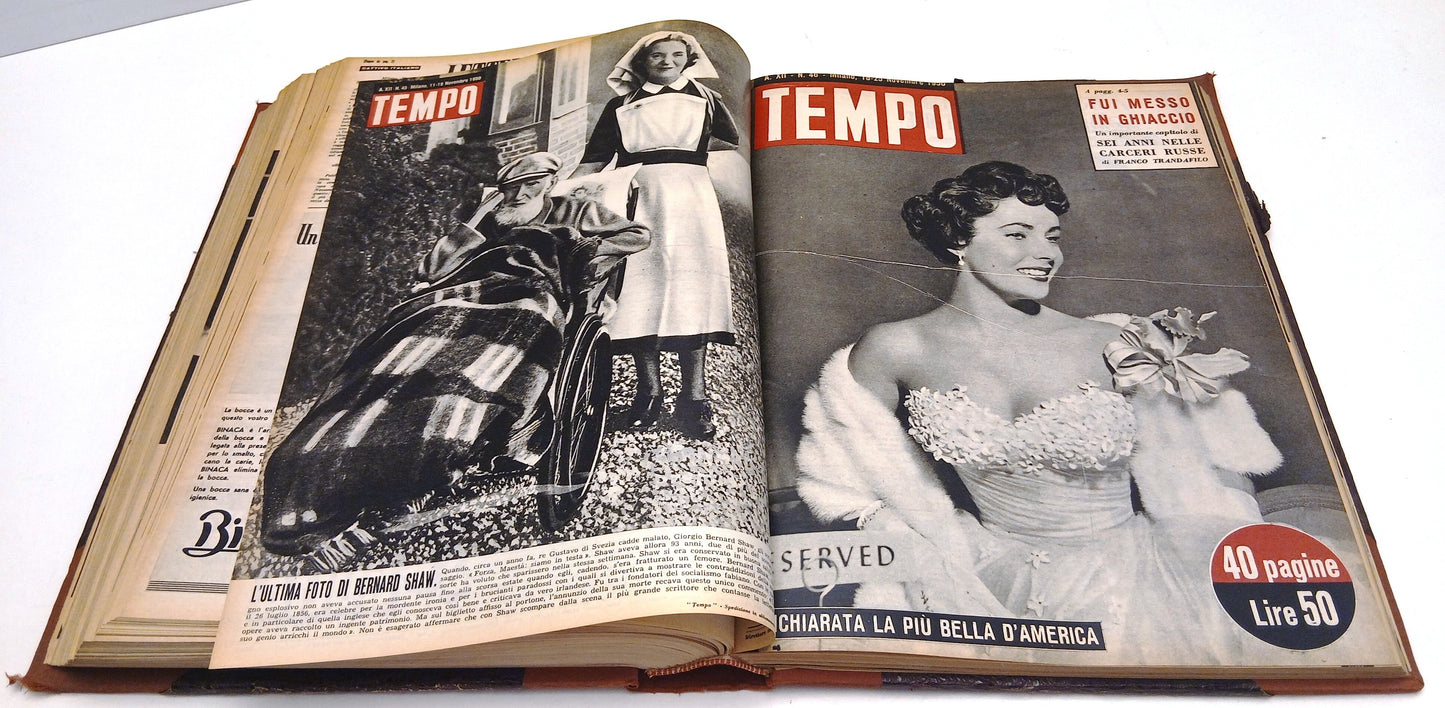 Rivista Tempo Anno XII 1950 numeri 26/52 volume rilegato secondo semestre-YFS294
