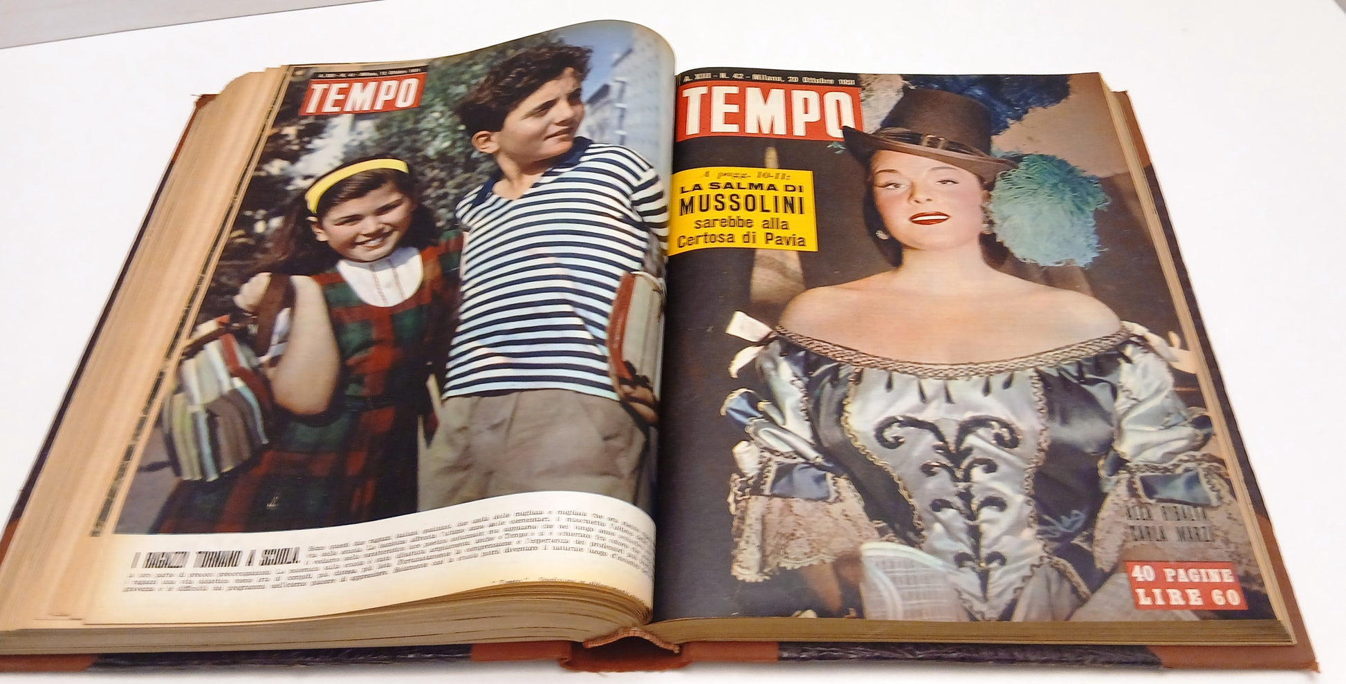 Rivista Tempo A. XIII 195i numeri 27/52 volume rilegato secondo semestre- YFS292